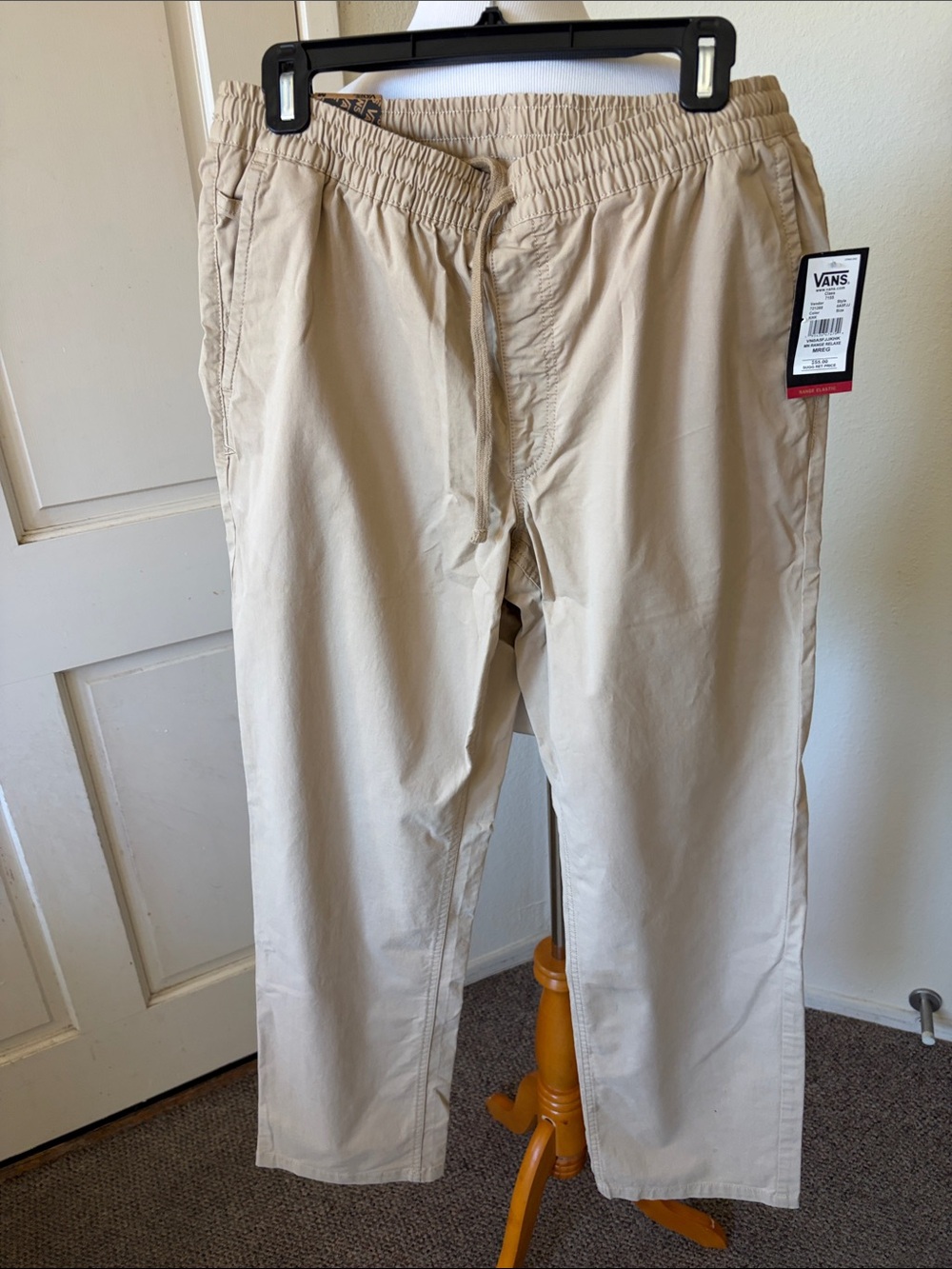 Vans Men's Beige Drawstring Chino Pants